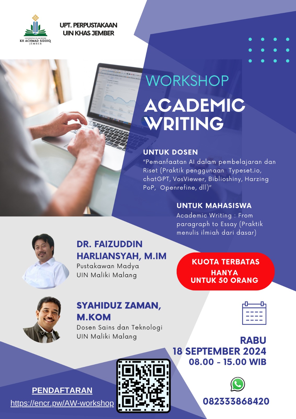 Workshop Academik Writing menjadi bekal utama Dosen PGMI melatih skill menulis