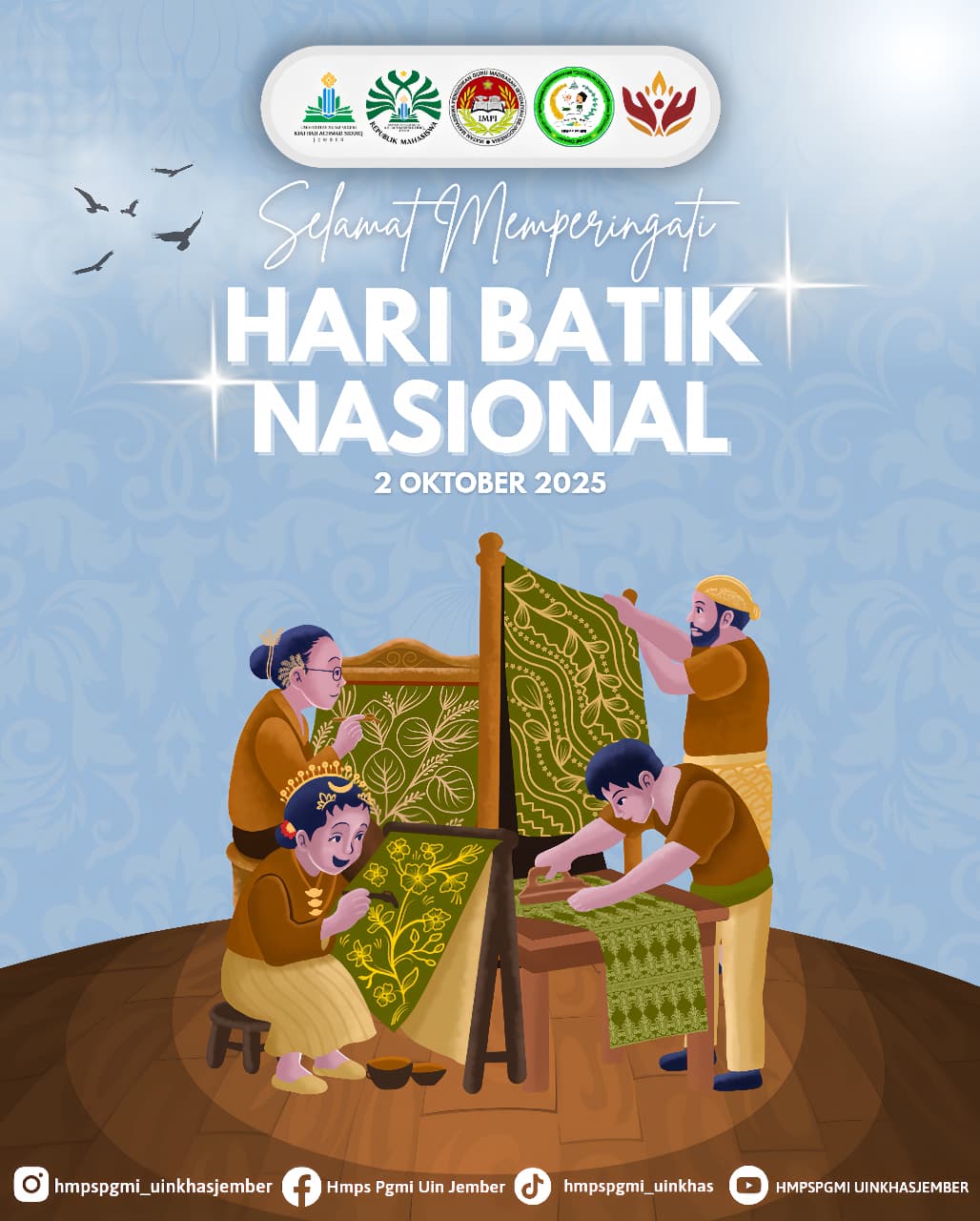 Keluarga Besar PGMI dan HMPS PGMI UIN KHAS Jember Serukan Semangat Cinta Batik di Hari Batik Nasiona