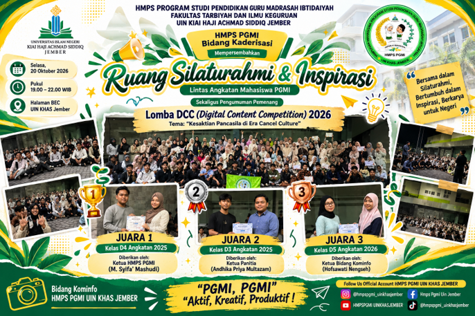 “Ruang Silaturahmi & Inspirasi”, Langkah HMPS PGMI UIN KHAS Jember Perkuat Solidaritas Mahasiswa