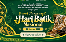 Hari Batik Nasional, PGMI UIN KHAS Jember Ajak Generasi Muda Lestarikan Warisan Budaya